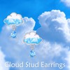ONEFINITY Rain Cloud Earrings 925 Sterling Silver Rain Clouds Stud
