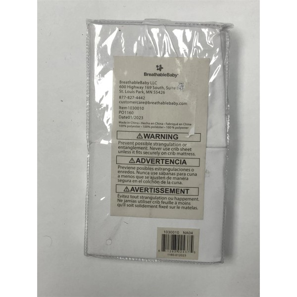 BreathableBaby -Fitted Sheet & Waterproof Cover, for 33" x 15"