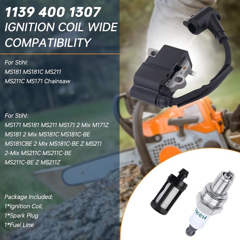 ZAMDOE 1139 400 1307 Ignition Coil Compatible for Stihl MS171