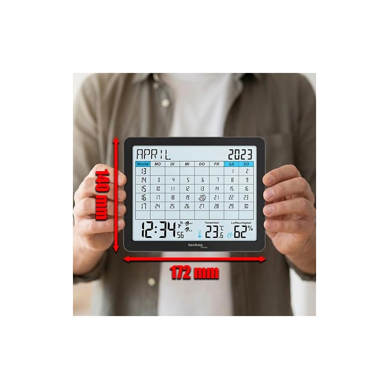 Technoline WT2600 Desk Calendar, Temperature Display, Humidity Display, Min/Max Display,