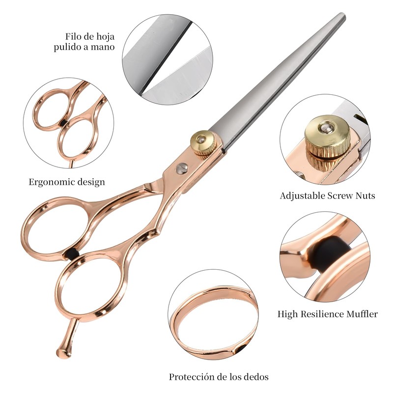 Glitzcharm Tijeras para Cortar Cabello Profesional, 10 Piezas Kit de