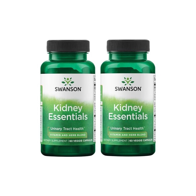 Swanson Kidney Essentials 60 Veg Capsules (2 Pack)