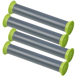 Rosenstein & Söhne Rolling Pin for Baking: Set of 4 Height-Adjustable Rolling Pins, Non-Stick Effect, BPA-Free, 30 cm (Adjustable Rolling Pin, Stainless Steel Rolling Pin)