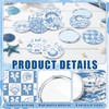 Geelin 24 Pcs Blue Seashell Compact Mirrors Coastal Party Gifts