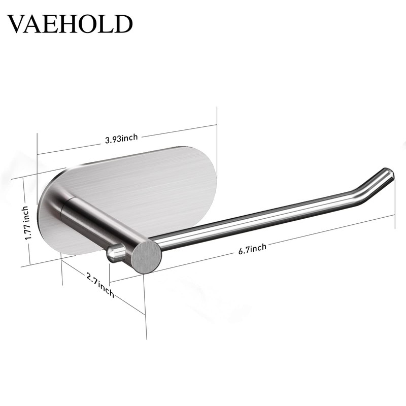 VAEHOLD Self Adhesive Hand Towel Holder for Bathroom, Silver Towel