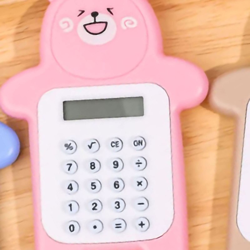 Cute Mini Cartoon Calculator Bear Style Lightweight 8 Digit Portable