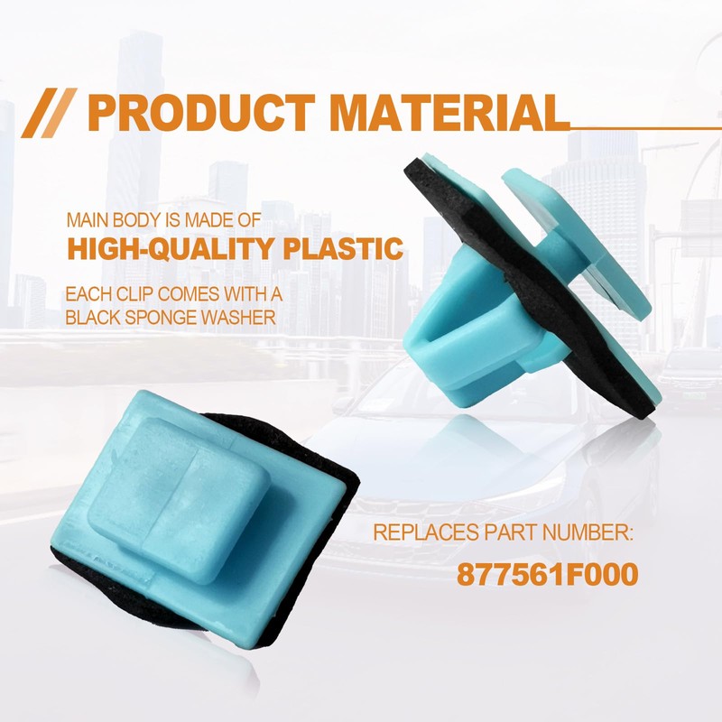 30PCS Blue Rocker Molding Retainer Clip Compatible with Hyundai Kia