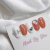 [Handmade Nail Tips] Brick H Lemes Nails - Short Oval