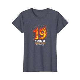 19 Years of Absolute Fire - 19th Birthday Gift T-Shirt, Women, Heather Blue
