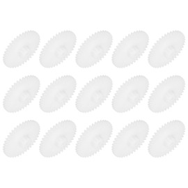 sourcing map 15Pcs Plastic Gears 40 Teeth Plastic Double Gears Model 40102BA Reduction Gear for RC Car Model DIY Robot,White Module 0.5
