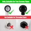 Fibetter Bathtub Overflow Cover 2-Screws on, 3.55" ABS Plastic Tub