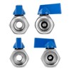 QWORK Mini Ball Valve, 4 Pack 1/2" NPT Thread Female