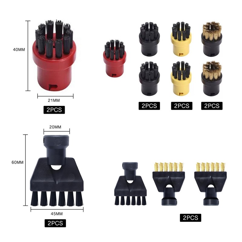 Karcher SC1/SC2/SC3/SC4/SC5 Steam Mop Brush Accessories with 8 Round Brushes