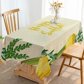 Hafangry Sukkah Table Cloth Sukkot Etrog Hadass Aravah Lulav Decor Jewish Holiday Party Decorations Supplies Kitchen Dining Room Home Table Cover