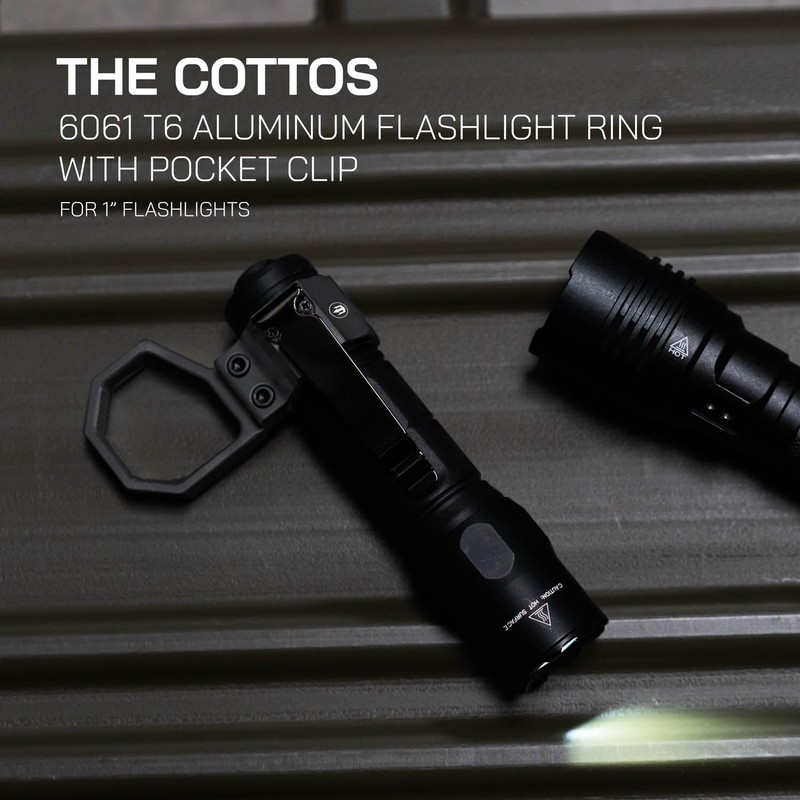 Triton Cottos 6061 T6 Aluminum Flashlight Ring for Most 1"