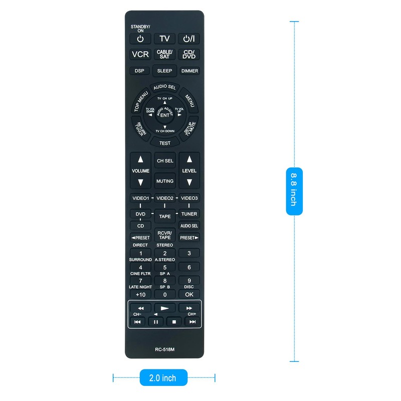 Replacement Remote Control RC-518M Applicable for Onkyo A/V Receiver HT-R410