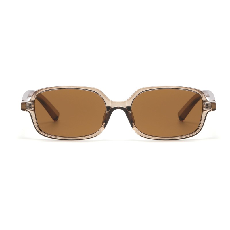 WDZAYXC Classic Rectangular Sunglasses Retro Slim Lenses Vintage Rectangle Sunglasses,