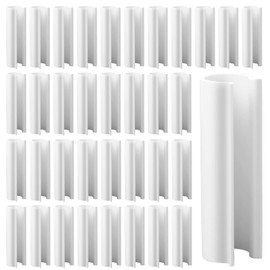 64 Pcs PVC Pipe Clips Greenhouse Clips for 1/2 Inch Greenhouses PVC Pipe, Row Covers, Pool Cover, Garden, Shelters, Bird Protection, 2.4 Inch Long (White)