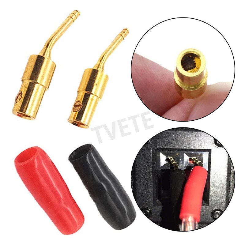 TVETE Banana Terminals, Speaker Terminals, Pins, Audio (6 Pieces), 0.08