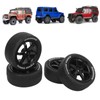 Set of 4 RC Tyres, Rubber Plastic RC Wheels Replacement