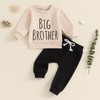 Toddler Boy Fall Outfit Clothes Long Sleeve Big Brother Letter