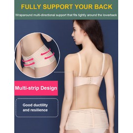 SUJAYU Back Brace for Lower Back Pain Women, Thin Support Belt Lumbar Support Brace Sacroiliac Belt Hip Brace for Women (Medium)