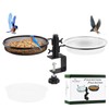 HRAYLTOP Deck Bird Feeders with Metal Mesh Tray and 2