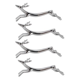 4PCS Cutlery Rest Silver Chopstick Stand Electroplated Polished Zinc Alloy Animal Shape Versatile Holder Rack for Fork Spoon Deer