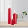 Mega Candles 1 pc Unscented Solid Dome Top Red Pillar