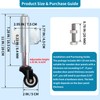 Skelang 2" Spring Loaded Gate Caster, Retractable 2-1/2" Swivel Wheel