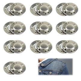 10 Pairs of Magnetic Closure Bag Magnetic Buttons Sewing Button No Sewing for Bag Clasps Jewellery Magnetic Buttons DIY Needlework Magnetic Closure Bag Accessories (Bright White)