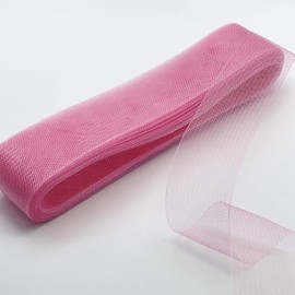 Trenza de caballo suave de 5 cm de ancho, vendida por The Roll / 22 yardas (rosa rosa)
