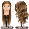 cenoz Mannequin Head with 100% Real Hair, CENOZ 18" Hairdresser