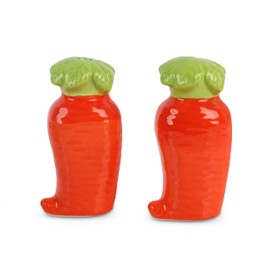 Novelty Ceramic Vegetable Salt and Pepper Shakers Set - Carrot
