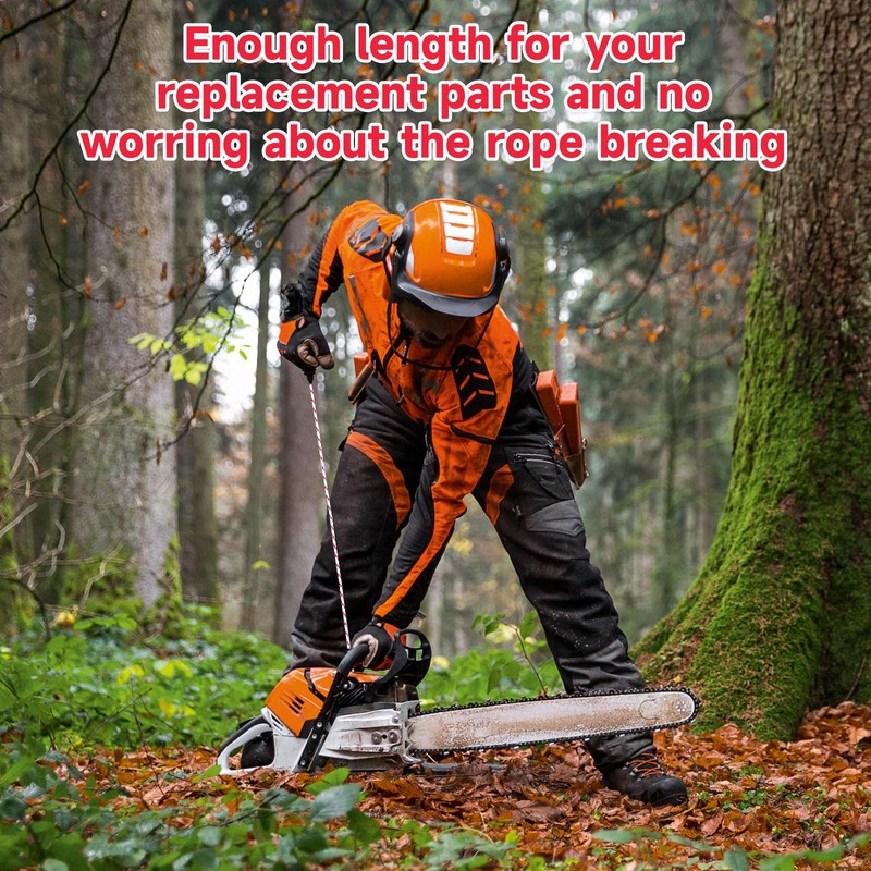 KINGLAKE 3.5mm 10M Lawnmower Pull Cord Replacement with 2 Starter