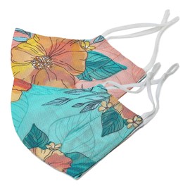 Pura Vida Bracelets X Vera Bradley Face Mask - 2 Layer Washable Cotton Facial Cover with Insert Pocket - 2 Pack