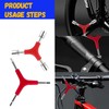 MOAZIFI Spoke Wrench Bicycle 7-Piece Set, Spoke Tensioner with Rubber