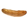 Cleminson Handcrafted Olive Wood Fruit Bowl, Curved Wooden Serving Board