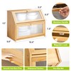 BMOSU Large Bread Box for Kitchen Countertop,Double Layer Bread Box