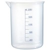 Vitlab Polypropylene Griffin Cup, High Shape, Graduated, Transparent, 2000 ml