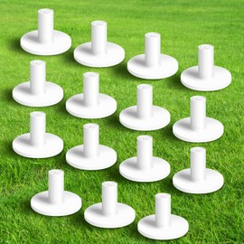 Amy Sport Rubber Golf Tees for Driving Range (Pure White 15 Pack All 1.5'')