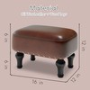 Ottoman Leather Foot Rest with Thicker Foam Padded Seat, Footstool