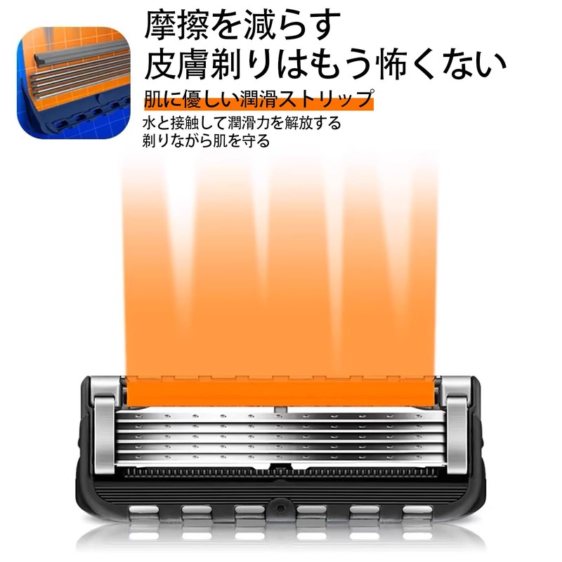 SZSL Razor (Holder + 8 Replacement Blades), 5 Blades, Shaving,