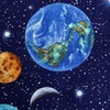 Planet Earth Fabric Home Decor Curtains Upholstery Cotton Galaxy Planets