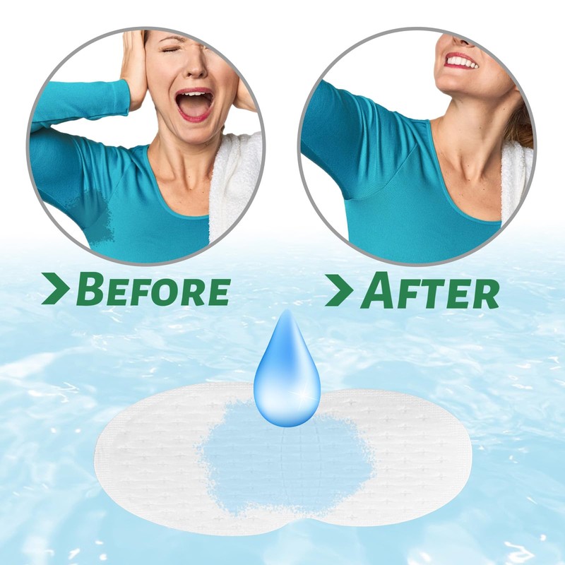 Underarm Armpit Sweat Pads for Sweating Women Men,100 pcs Disposable