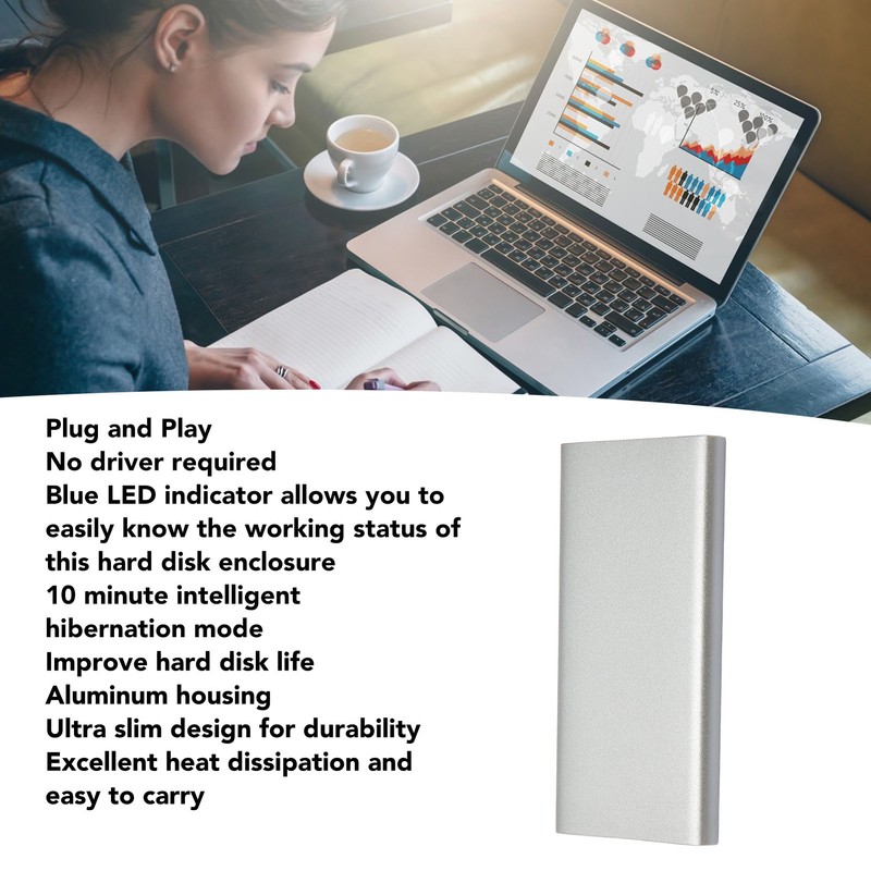 Tyep C to MSATA Enclosure Aluminum Alloy USB3.1 Gen2 Type