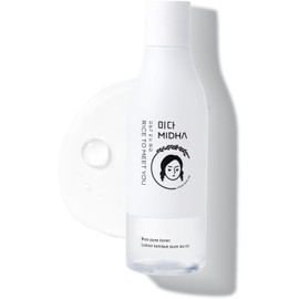 MIDHA Arroz Tónico Puro 200Ml (6.7Fl.Oz) 77% Tónico de Agua de Arroz/Hidratante Facial/Vegano