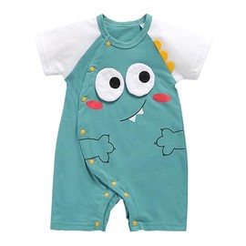 LIKPOJA Newborn Baby Clothes Set Unisex Baby Onesie Costume One-Pieces Summer Short Sleeve Jumpsuit Dinosaur Rompers for Baby Boys and Girls Gifts(Dinosaur D,0-3 Months)