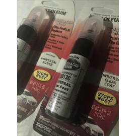 Rustoleum NEW U5006C RUST-OLEUM Scratch & Chip Repair Universal SILVER + CLEAR COAT Auto!!