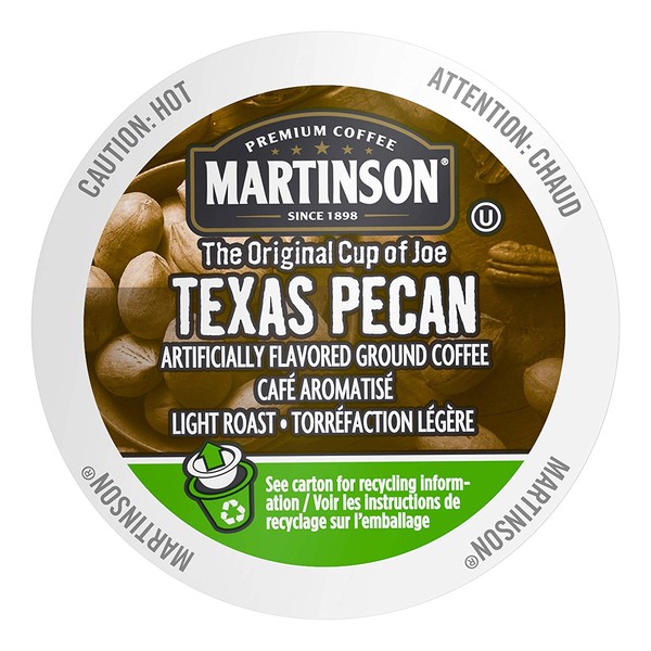 Martinson Single Serve Coffee Capsules, Texas Pecan, Compatible with Keurig K-Cup Brewers, 24 Count